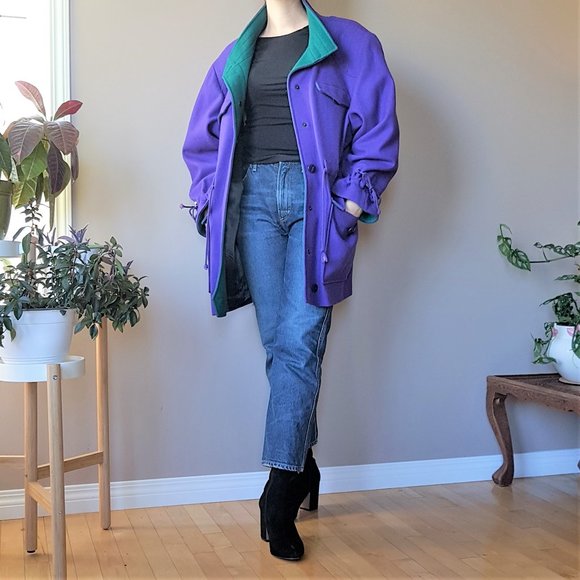 80s 90s Tradition Sears wool blend purple jacket. - Picture 4 of 15